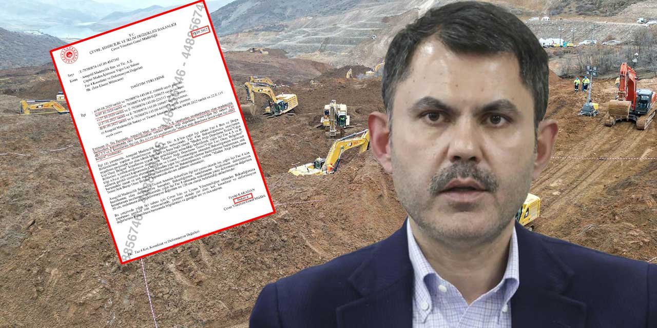 İliç'te Yaşanan Maden Faciasının Altından Murat Kurum'un İmzası Çıktı