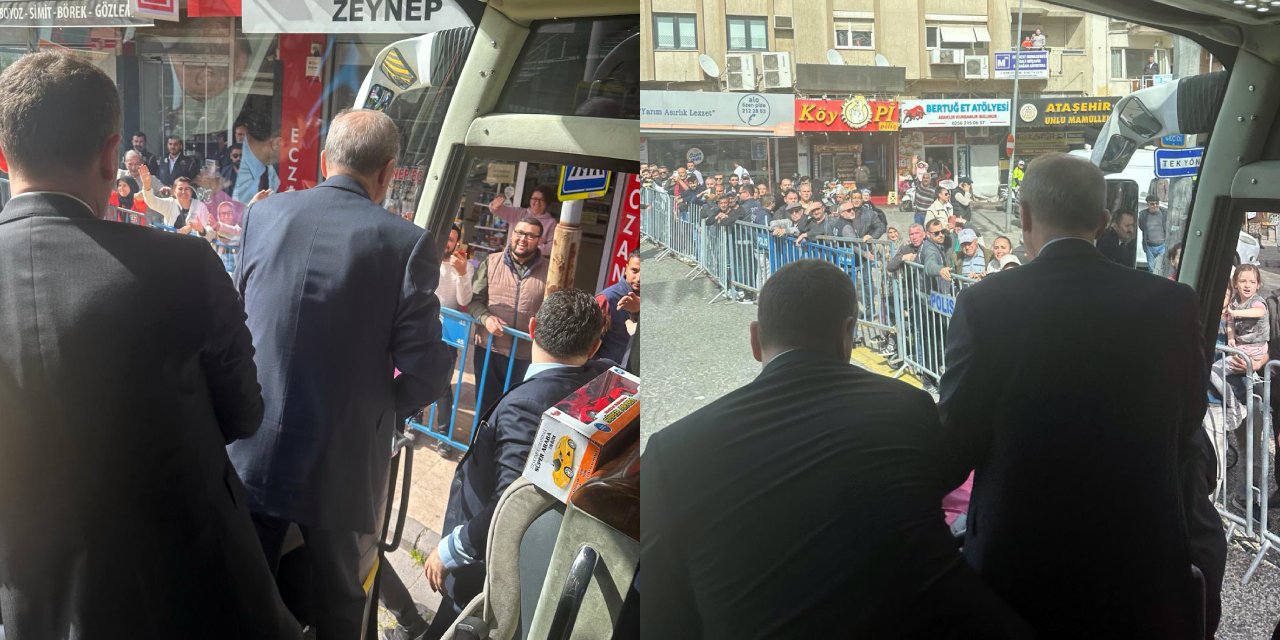 Otobüste Erdoğan'ın Yanındaki Sürpriz İsim! O Vekili Seçim Gezisine Götürdü