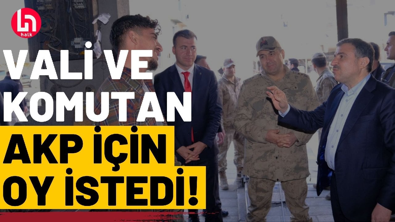 Tümgeneral ve Vali Şırnak'ta AKP'li aday için oy istedi