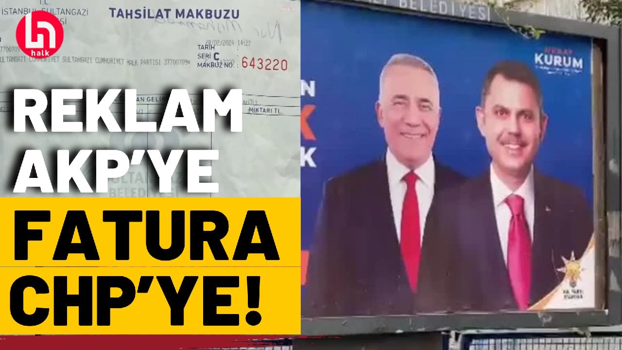 CHP'li adayın parasını ödediği tabelayı AKP'ye verdiler!