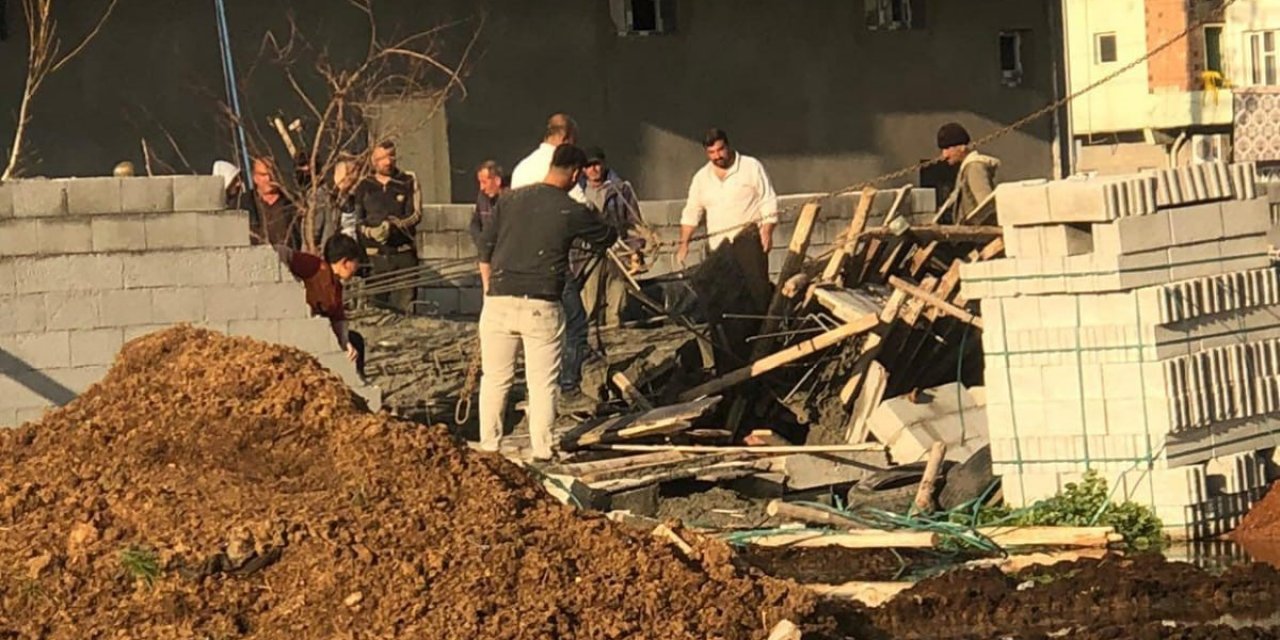Mardin'de İnşaat Yerle Bir Oldu: 2 İşçi Yaralı!