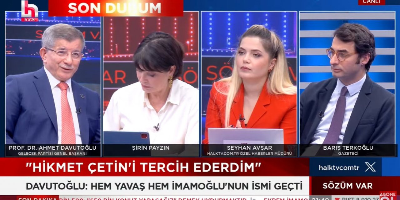 Erdoğan Neden Kurum'u Aday Gösterdi? Davutoğlu'ndan Halk TV'de Çarpıcı Açıklamalar!