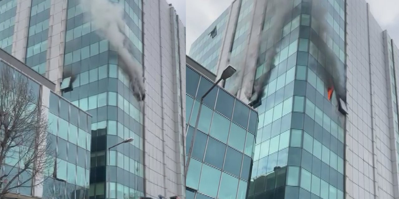 İstanbul'da İş Merkezinde Korkutan Yangın