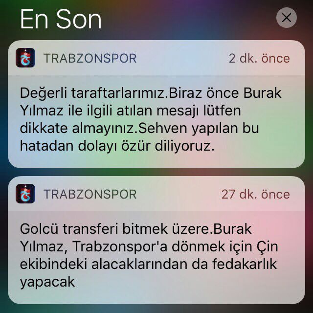 Trabzonspor Burak Yılmaz’ı önce duyurdu sonra özür diledi!