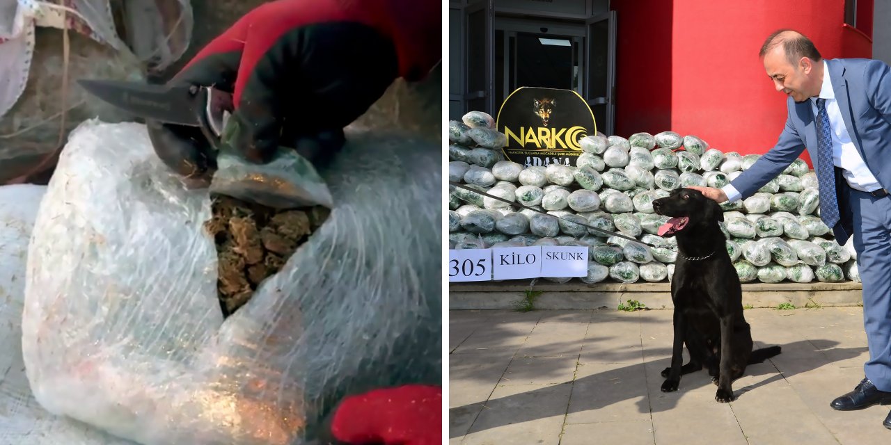 Narkotik Köpek 'Uzi' Buldu! TIR'daki Saman Balyalarının Arasından 305 Kilo ‘Skunk’ Yakalandı