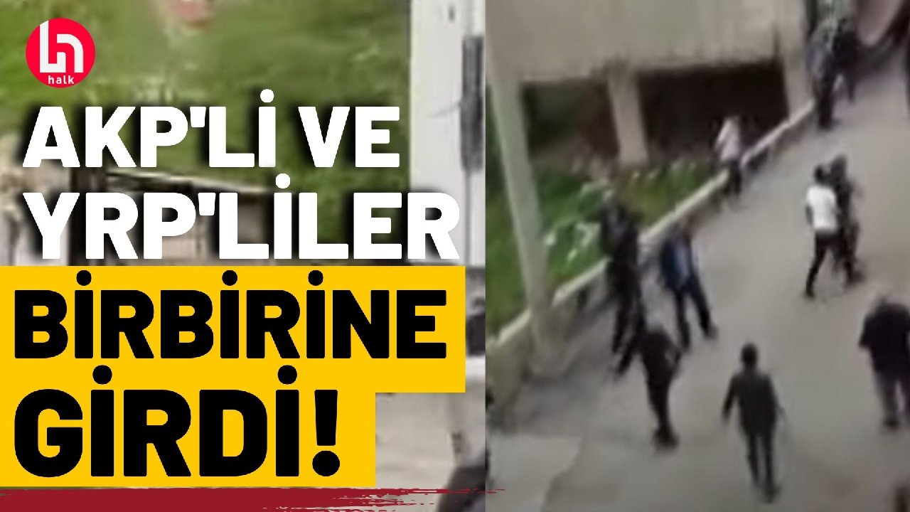 Silopi'de AK Partili ve Yeniden Refahlı adayların aileleri birbirine girdi! İşte o görüntüler!