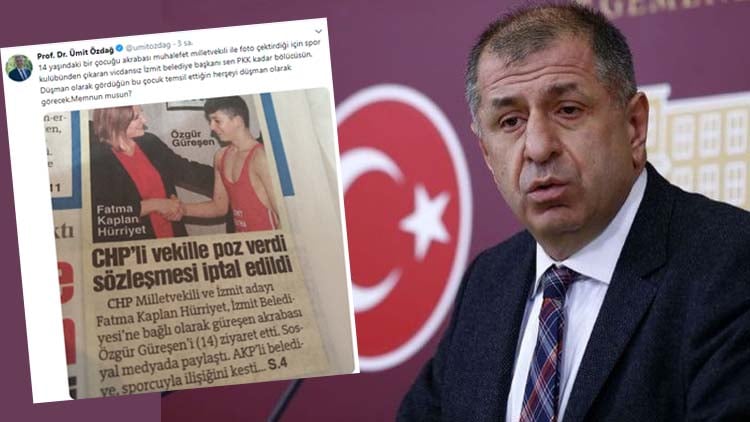 AKP'li belediyenin 14 yaşındaki sporcuya yaptığı Ümit Özdağ'ı isyan ettirdi
