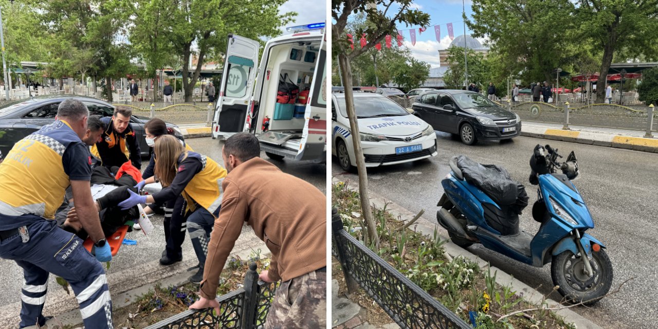 Edirne'de Motosiklet Yayaya Çarptı: 2 Yaralı