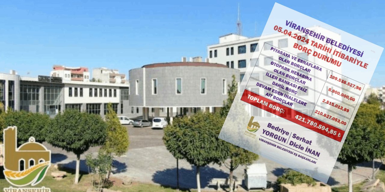 AKP'den Dem Parti'ye Geçen Viranşehir Belediyesi'nin Borç Şoku: 421 Milyon TL