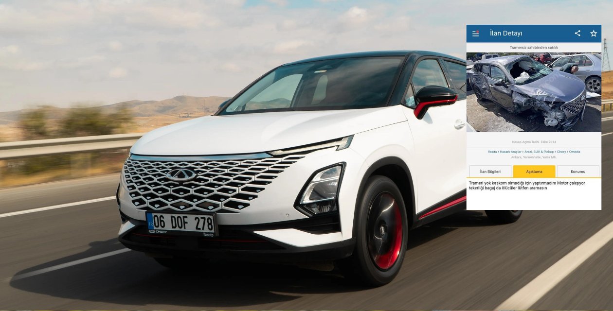 Ölücüler Aramasın Dedi. Mahvolmuş Chery Otomobiline İnanılmaz Para İstedi! Üstüne Bir De Açıklama Yaptı "Tekerleği Bagajda"