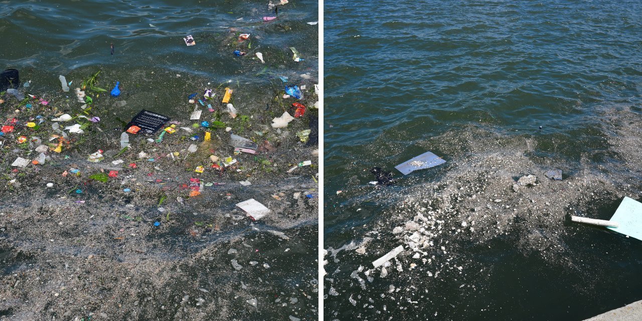 Denize Atılan Çöpler Kıyıya Vurdu