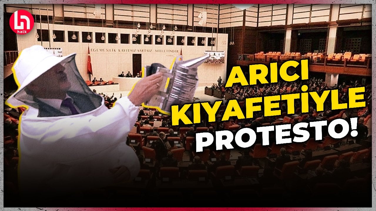 CHP'li vekil Adıgüzel'den arıcı kıyafetiyle protesto!