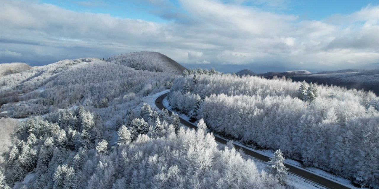 Kastamonu'nun Yüksek Kesimlerine Kar Yağdı