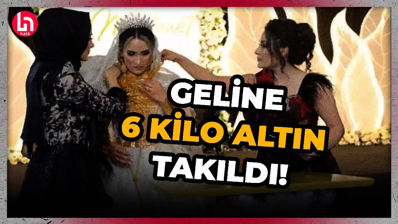 Şanlıurfa'da aşiret düğününde gelin altınların ağırlığından hareket edemedi!