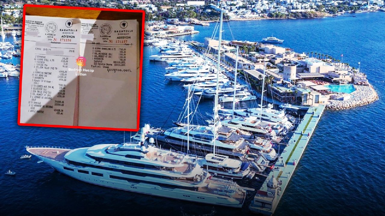 Yalıkavak Marina'daki bir restoranda 1.1 milyon liralık hesap!