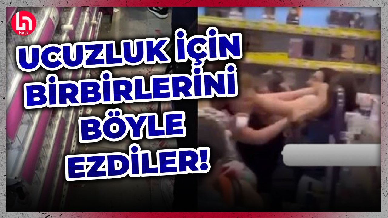 Kozmetik Mağazasındaki indirim çılgınlığı saç baş kavgaya dönüştü! Bu görüntülere şok olacaksınız!