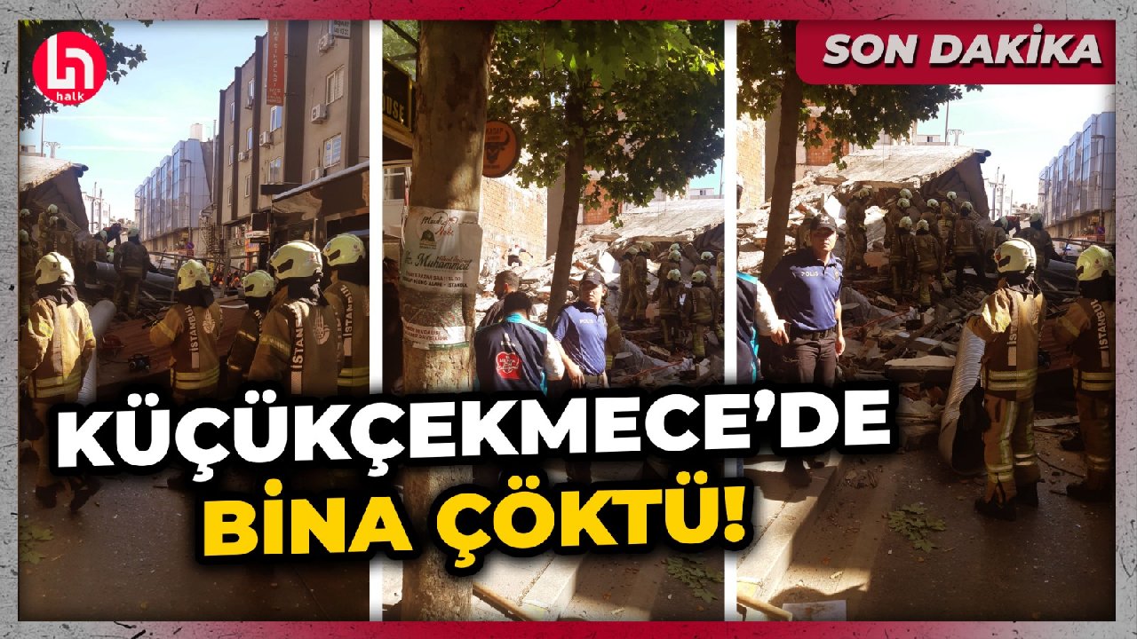 SON DAKİKA! Küçükçekmece'de 3 katlı bina çöktü!