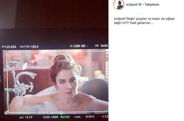 Nur Fettahoğlu'nun küvet pozu olay oldu!