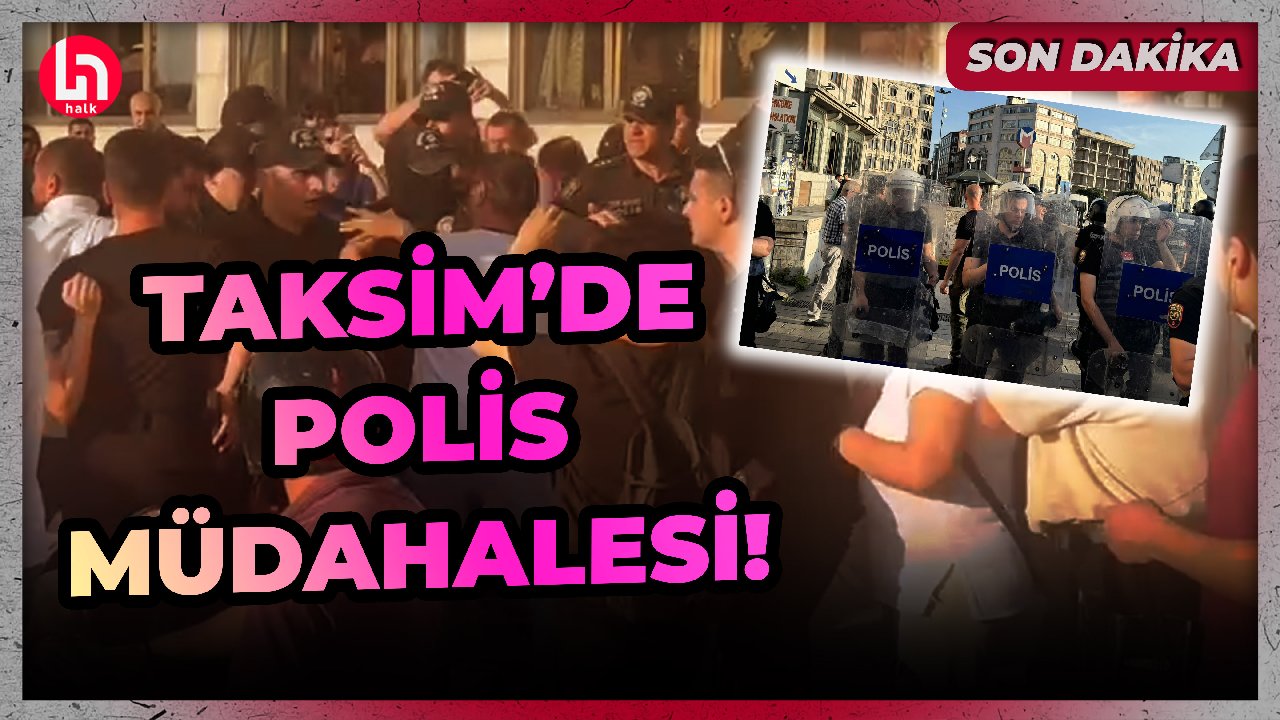 Taksim'de kayyum kararı protestosuna polis müdahalesi!