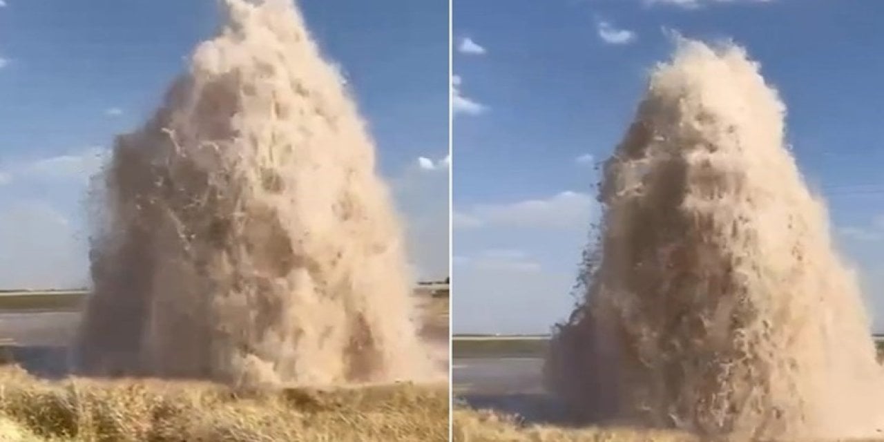 Şanlıurfa'da Metrelerce Havaya Fışkırdı! Sebebi Belli Oldu