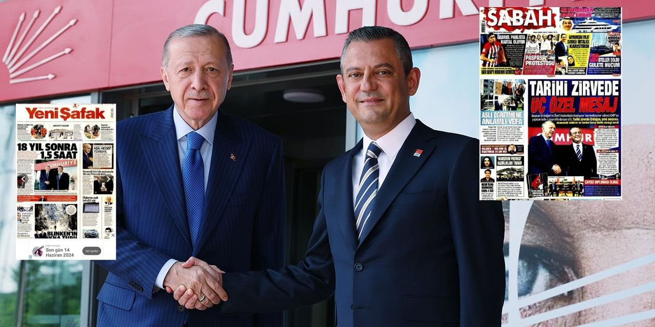 Sabah, Hürriyet, Yeni Şafak ve MHP'ye Yakın Gazete Özel-Erdoğan Görüşmesini Böyle Gördü!