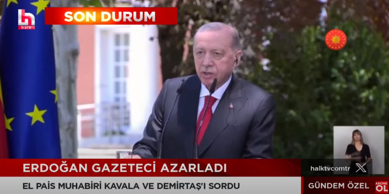 Erdoğan İspanyol Gazeteciyi Azarladı