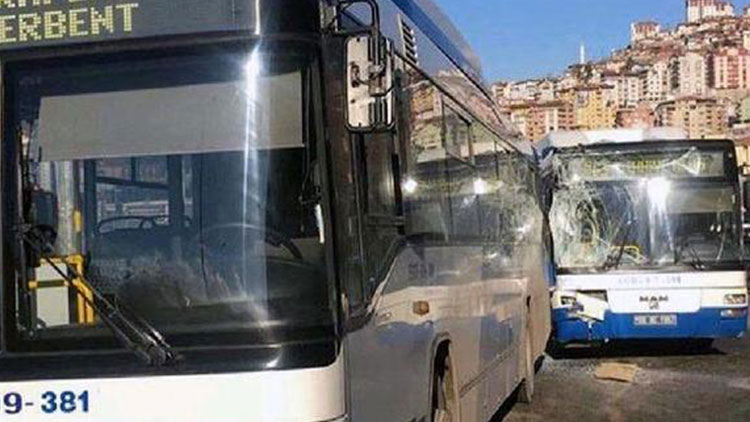 Ankara'da halk otobüsleri çarpıştı: 5 yaralı