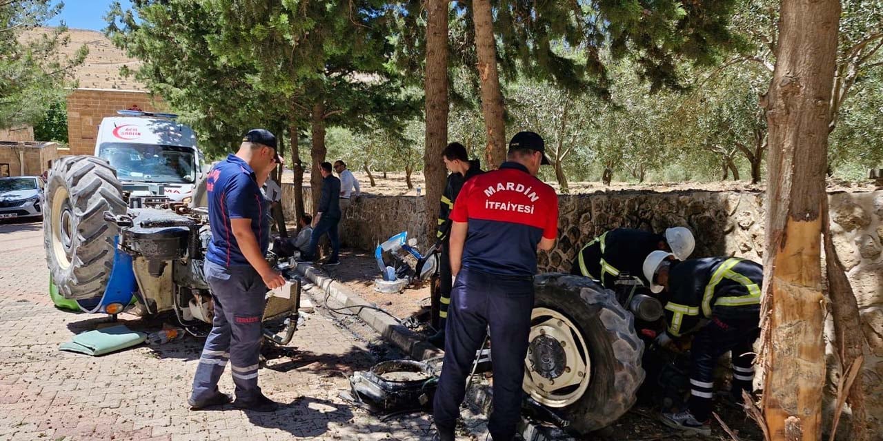 Mardin'de Dehşet Anları! Traktör İkiye Ayrıldı