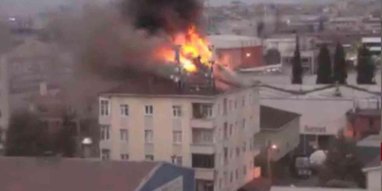 Tuzla'da çatı yangını söndürüldü