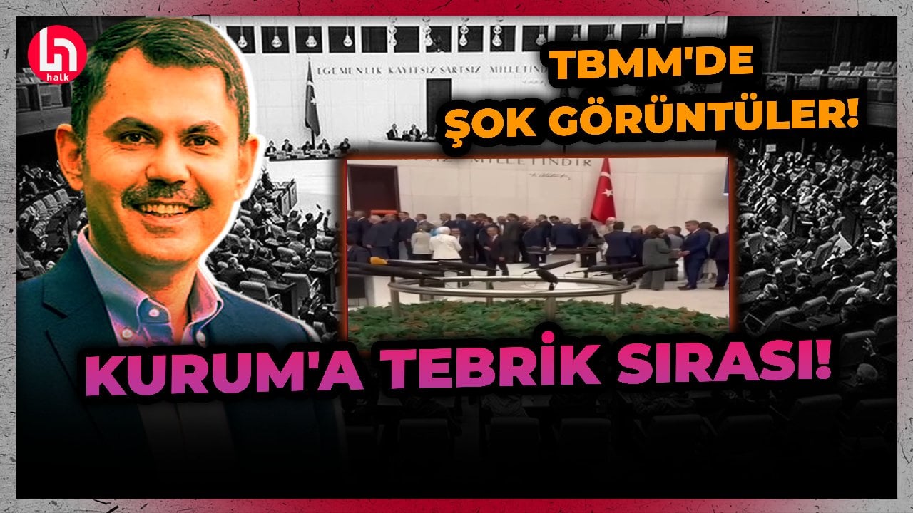 Bu görüntülere şok olacaksınız! Meclis'te Murat Kurum'u tebrik kuyruğu oluştu!