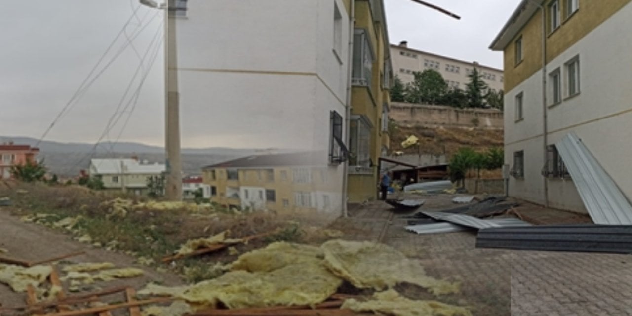 Tosya'yı Fırtına Vurdu: Lisenin Çatısı Uçtu