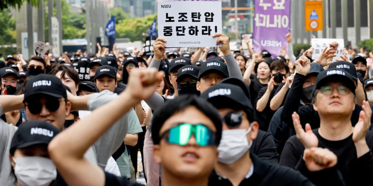 Samsung'da 6 Bin 500'den Fazla İşçi Adil Maaş İçin Grevde