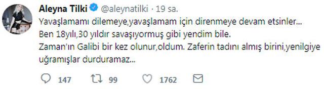 Aleyna Tilki'den, Özdemir Erdoğan'a cevap