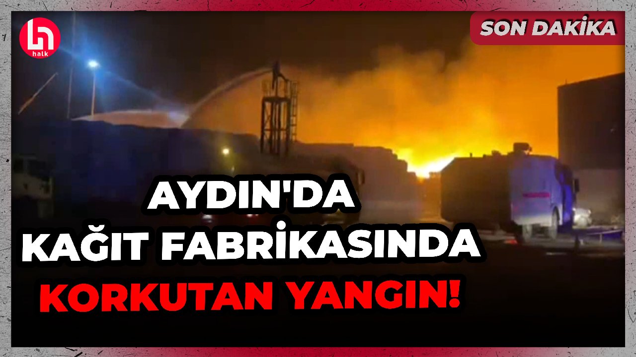 SON DAKİKA! Aydın'da kağıt fabrikasında yangın: Havadan ve karadan müdahale ediliyor!