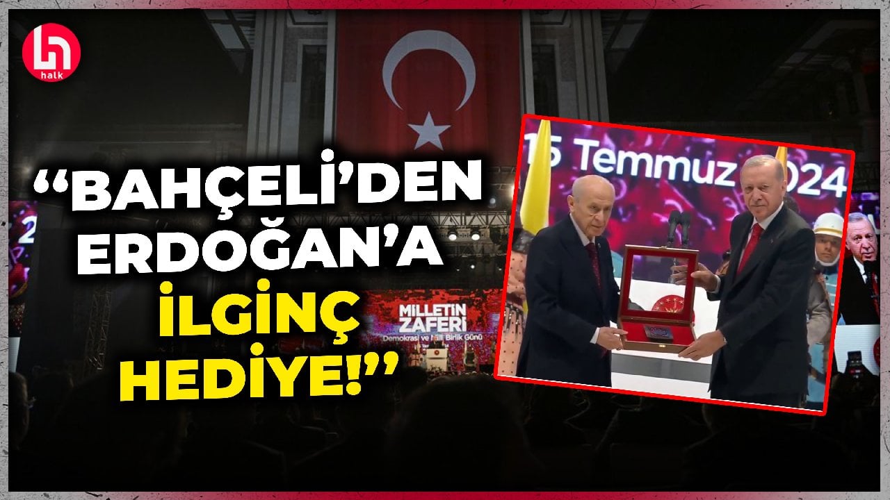 15 Temmuz'u anma töreninde Bahçeli'nin Erdoğan'a hediye dikkat çekti!