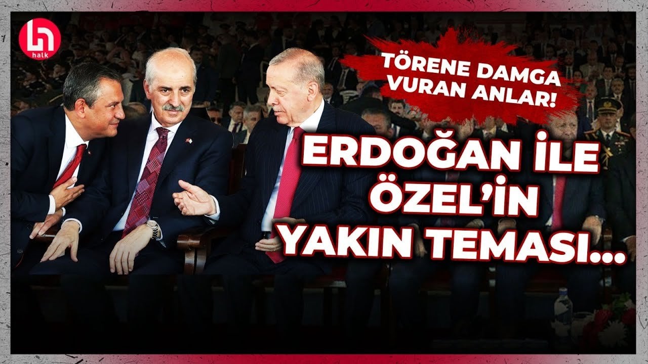 KKTC’de dikkat çeken görüntü! Erdoğan ile Özgür Özel bir süre sohbet etti...