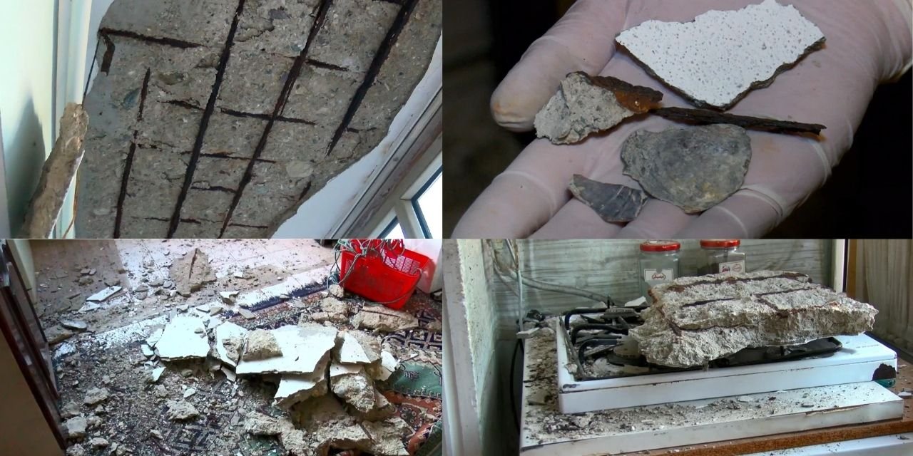 İstanbul'daki evler alarm veriyor: Bir binanın tavanı çökünce deniz kabukları görüldü