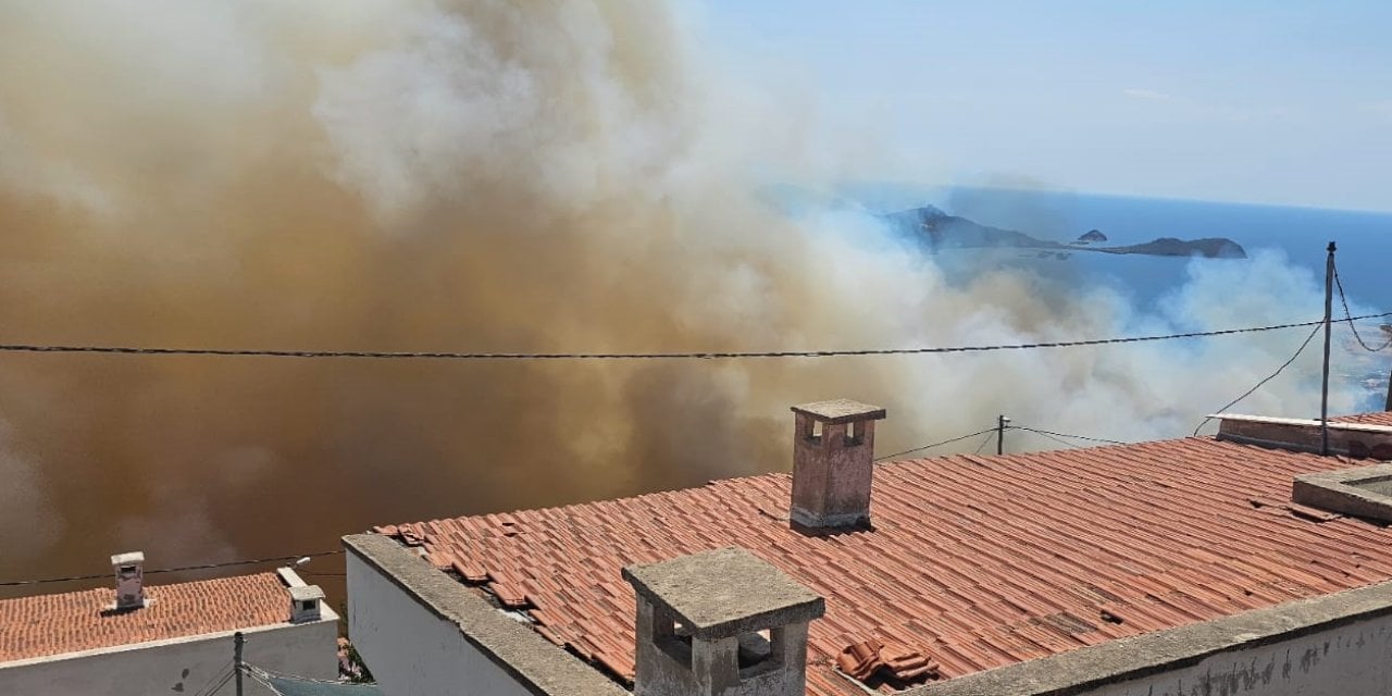 İzmir'de orman yangını: Site tahliye edildi yol kapatıldı!