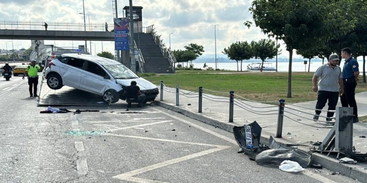 Fatih'te trafiği kilitleyen kaza! Araç kuyrukları oluştu