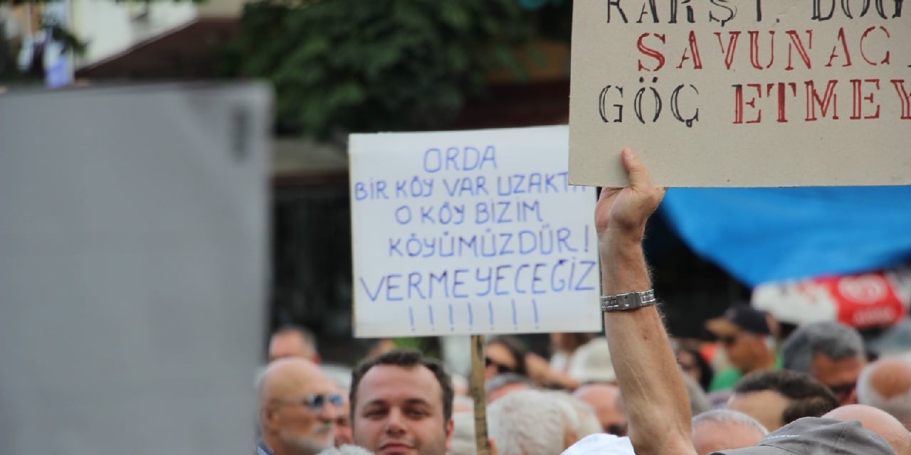 Arhavi'de maden protestosu