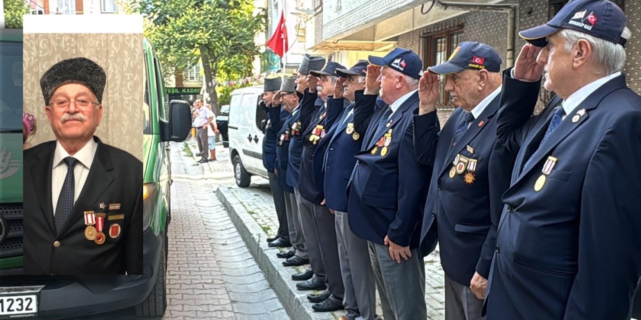 Kıbrıs gazisi depremde kaybettiği oğlunun yanında toprağa verildi