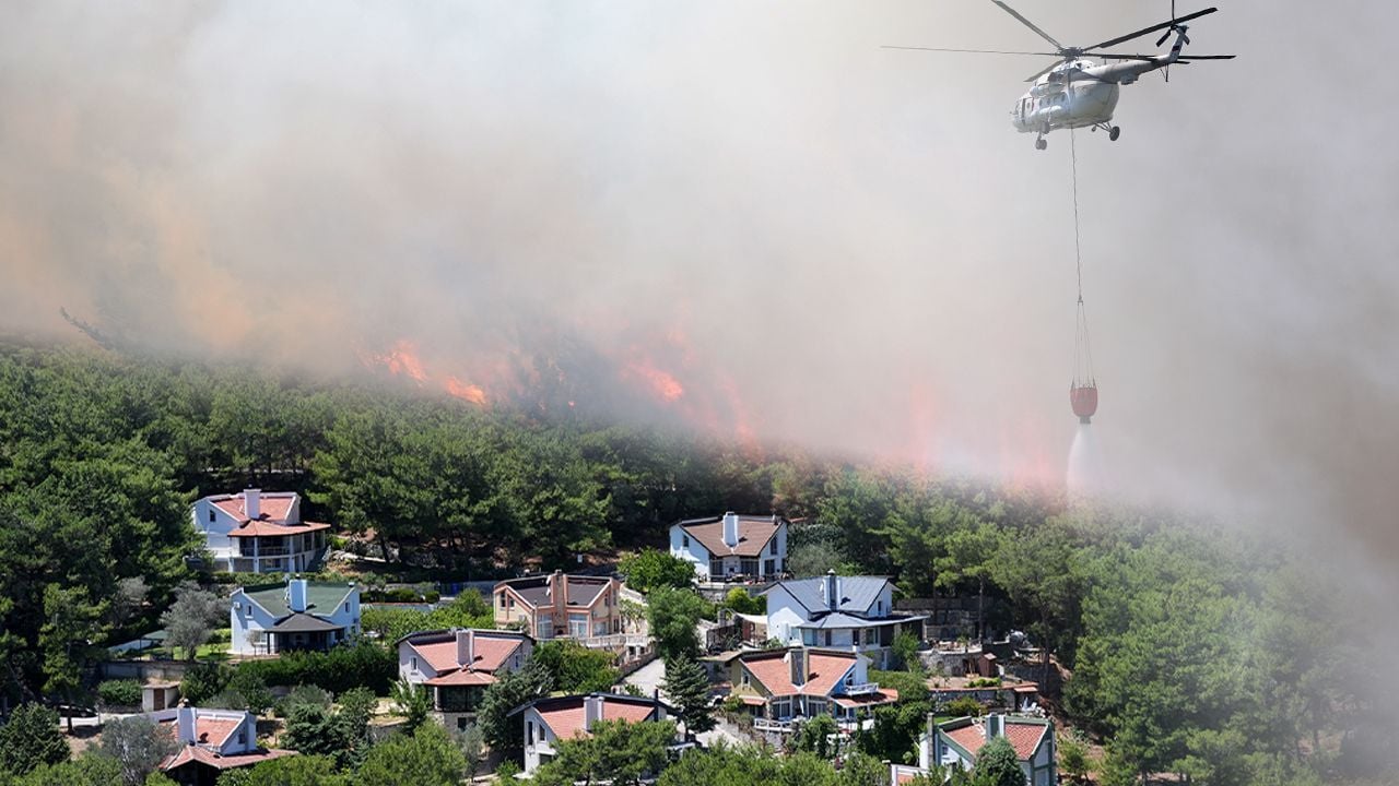 İzmir'de korkutan yangın: Evler tahliye edildi