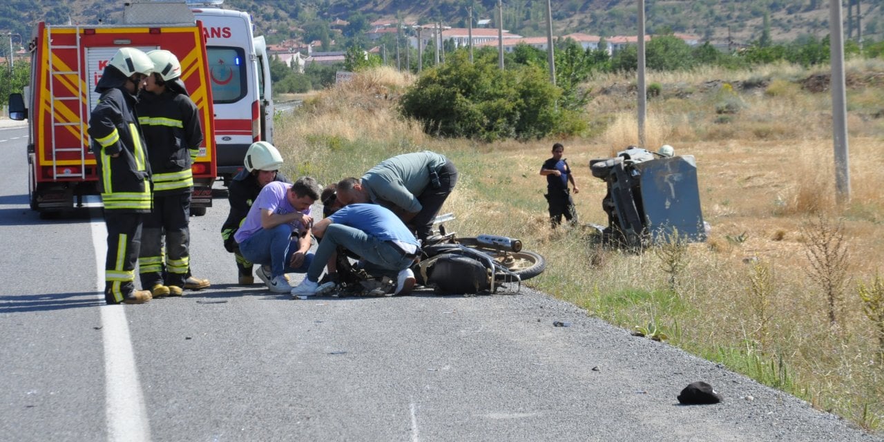 Plakasız motosikletli feci şekilde hayatını kaybetti!