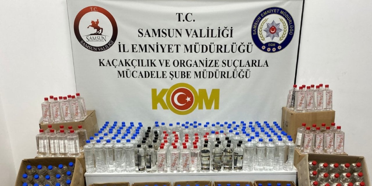 Samsun'da sahte içki operasyonu: Bin litre etil alkol ele geçirildi