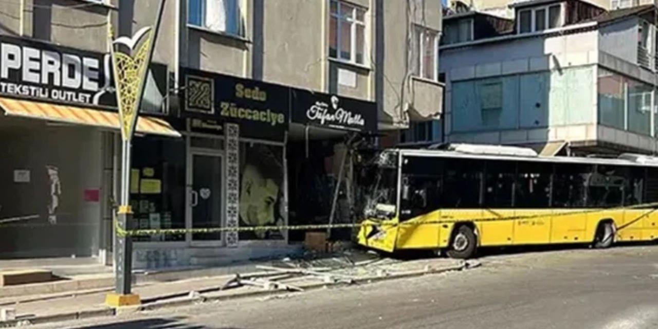 İstanbul'da İETT otobüsü dükkana daldı! Çok sayıda yaralı var