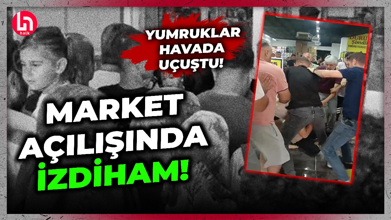Hatay'da marketteki indirim izdihamı kavgaya dönüştü: Yumruklar havada uçuştu!