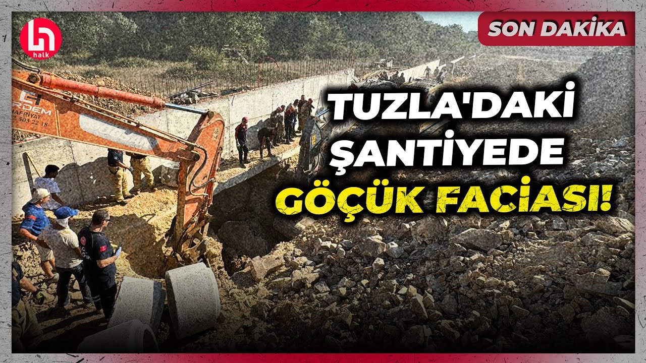 Tuzla'daki şantiyede göçük faciası: 2 işçi toprak altında kaldı!