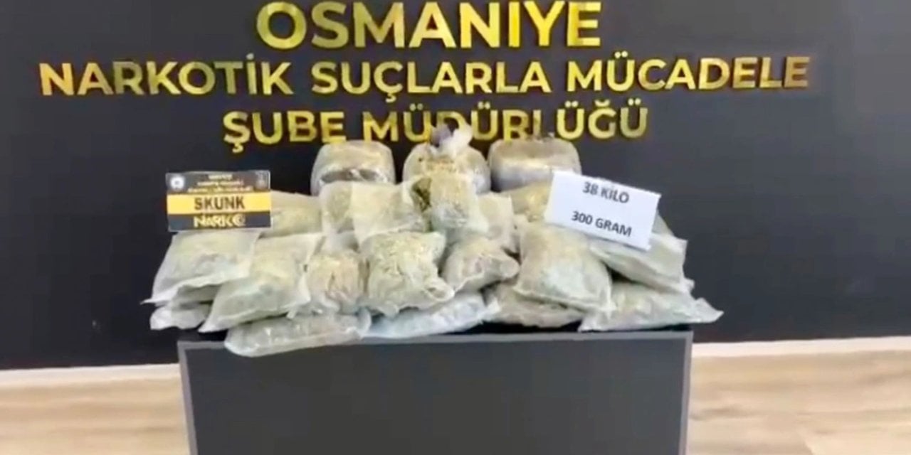 Osmaniye'de 38 kilo esrar ele geçirildi: 1 tutuklama, 3 adli kontrol