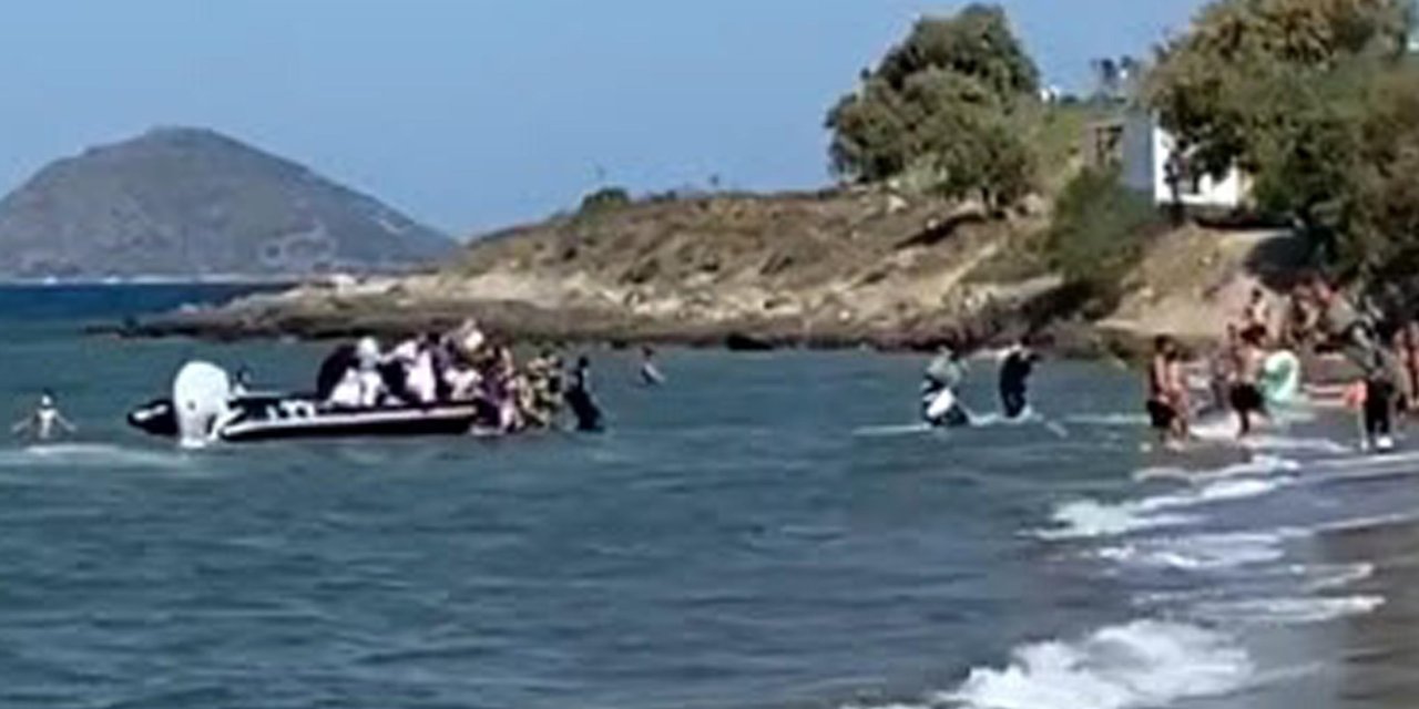 Kaçak göçmenlerin peşine düşen ekipler turistlerin ağzını açık bıraktı!