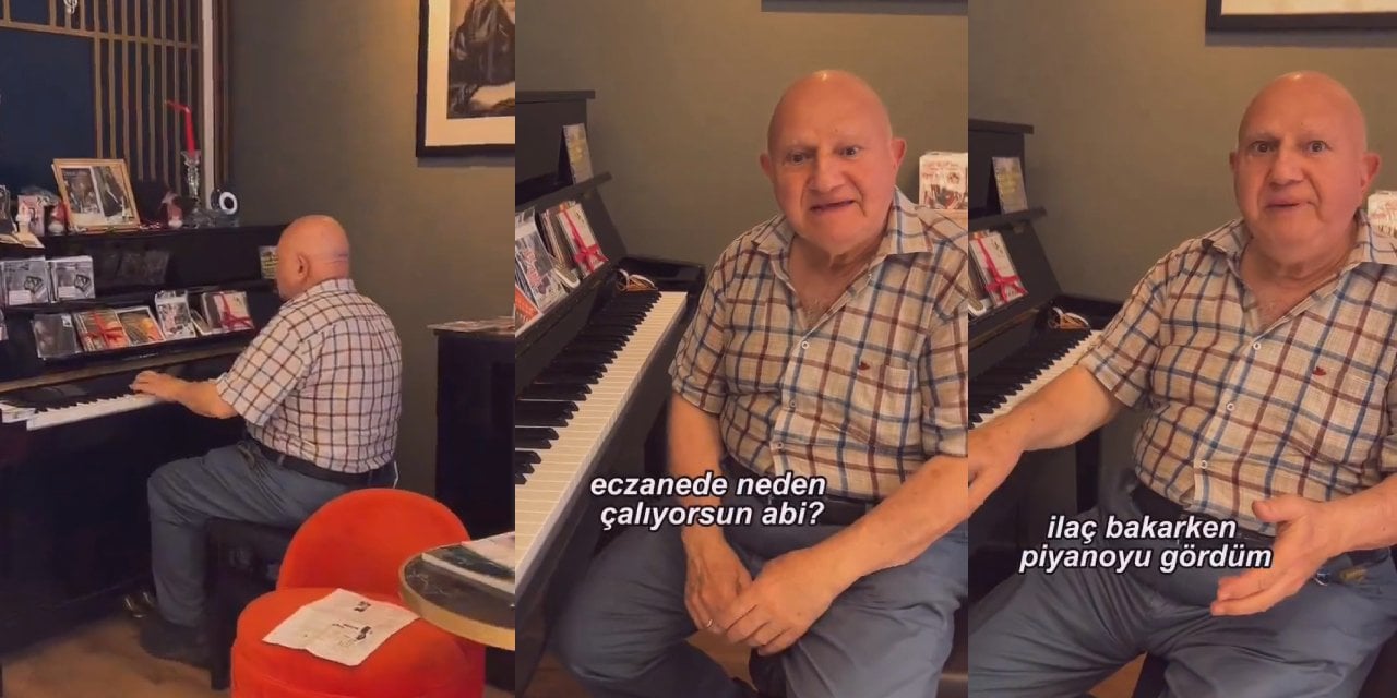 Orkestra şefinden eczanede piyano resitali